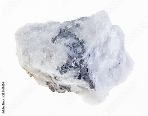 Valokuva wolframite ( tungsten ore) in raw stone on white