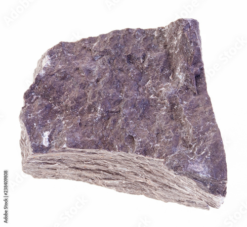 rough Siltstone (aleurolite) stone on white