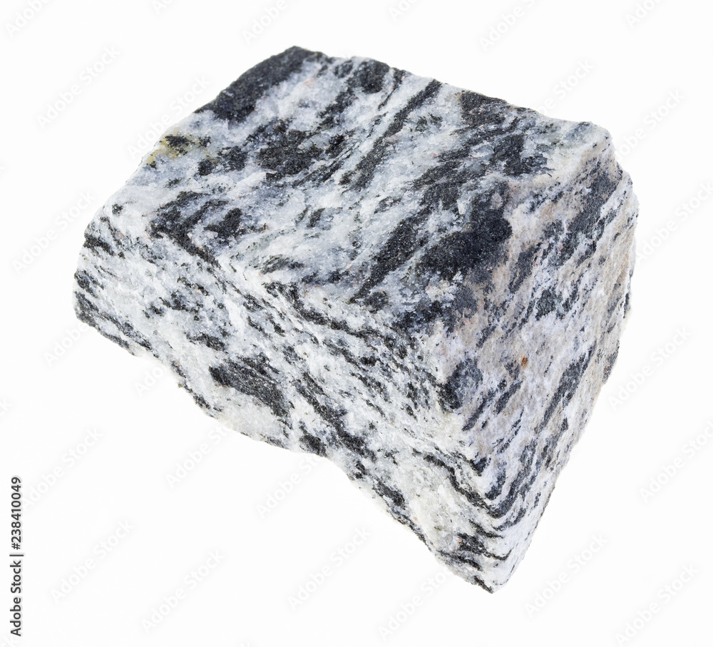 raw migmatite gneiss stone on white raw migmatite gneiss stone on white