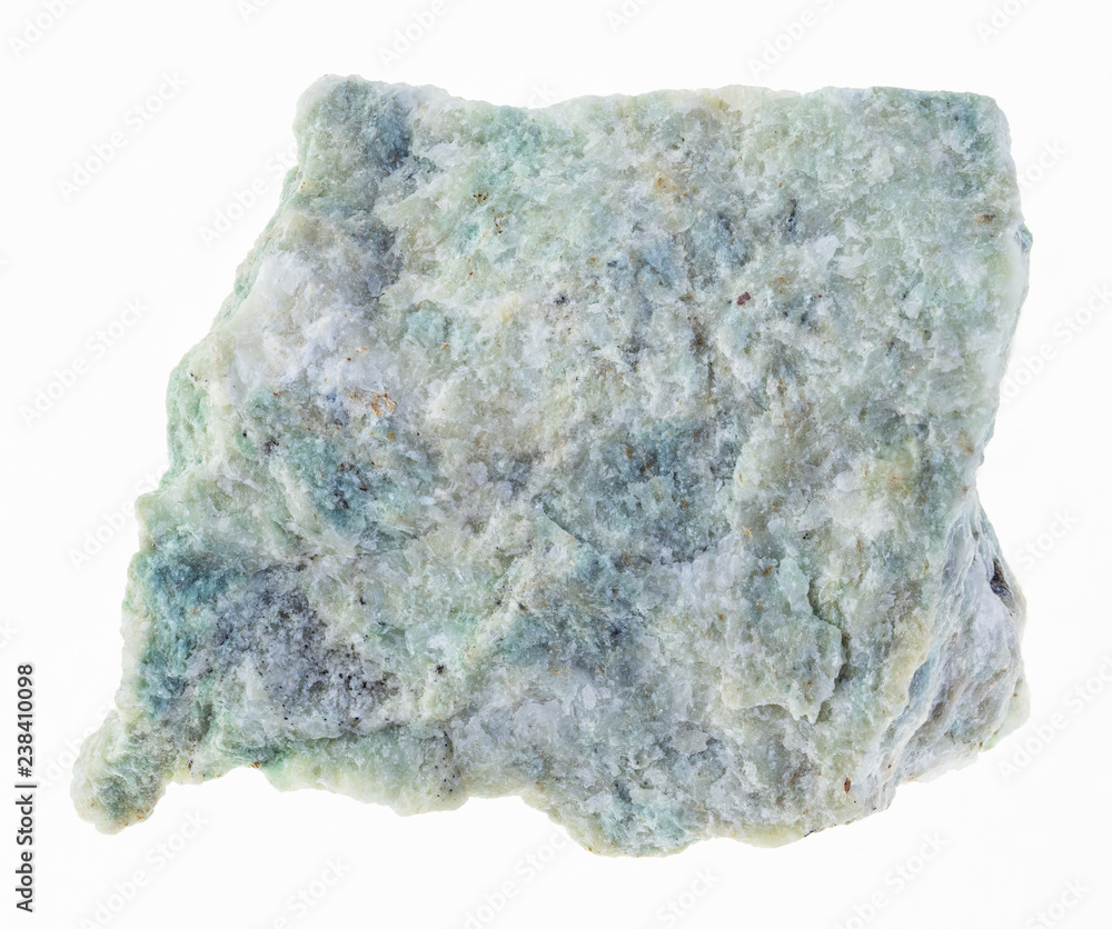 rough listvanite ( listvenite) stone on white rough listvanite ( listvenite) stone on white