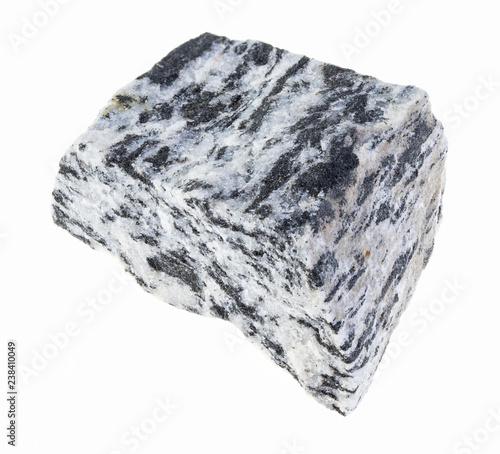 Cuadro en lienzo raw migmatite gneiss stone on white
