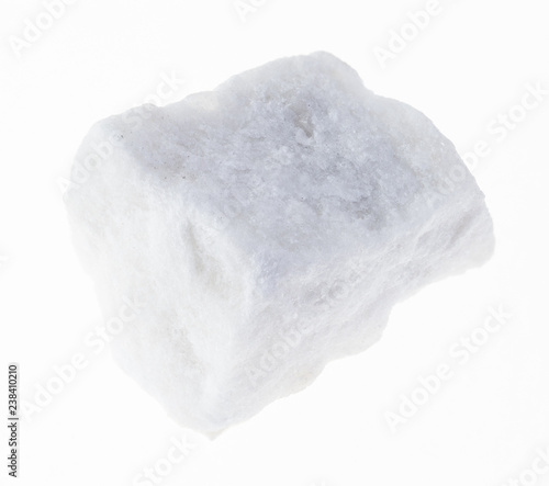 rough white marble stone on white