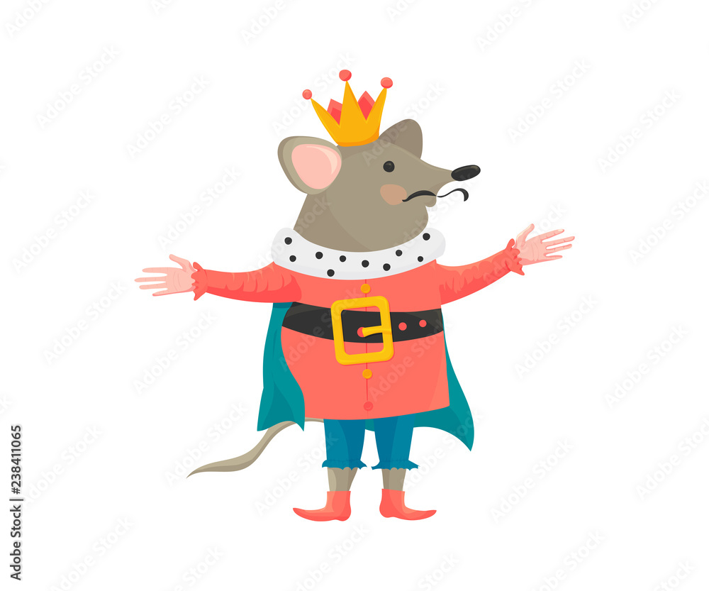 Vector Illustration in a cartoon style Nutcracker Mouse King character