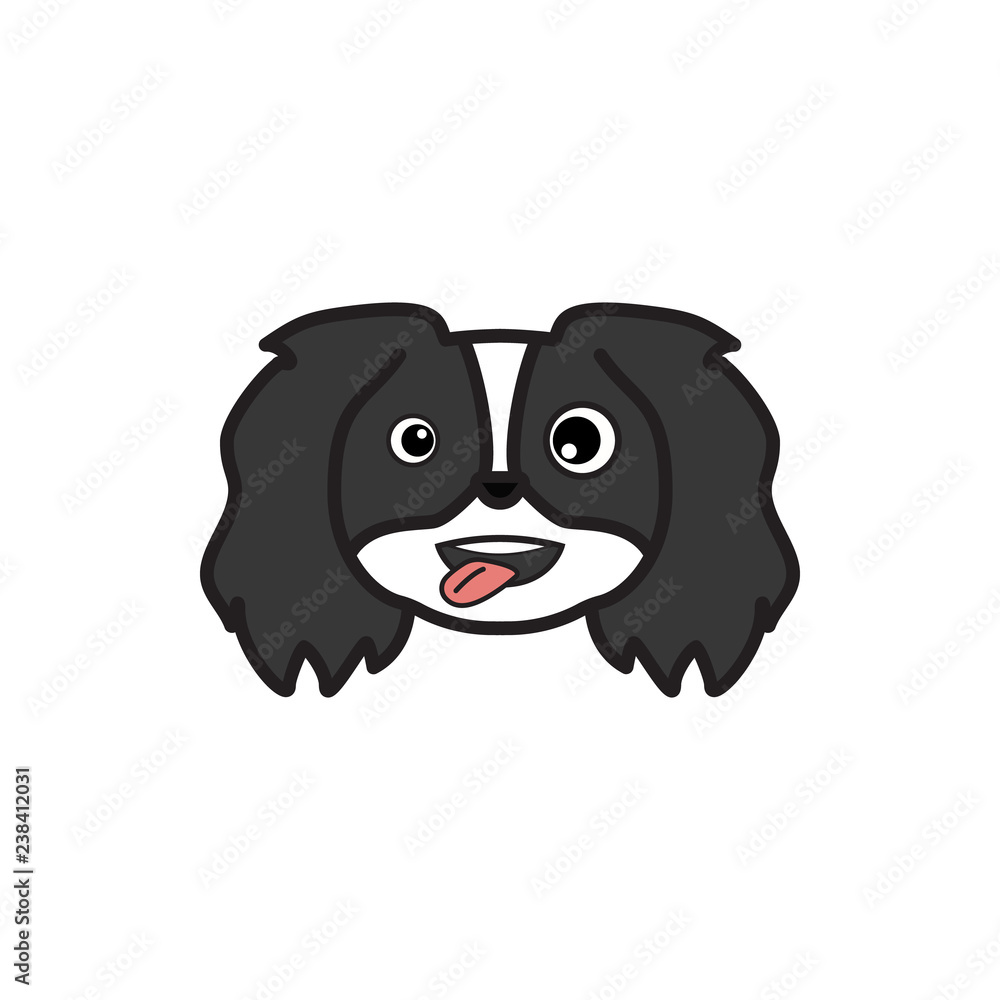 pekingese, emoji, stuck out tongue, winking eyes multicolored icon. Signs and symbols icon can be used for web, logo, mobile app, UI, UX