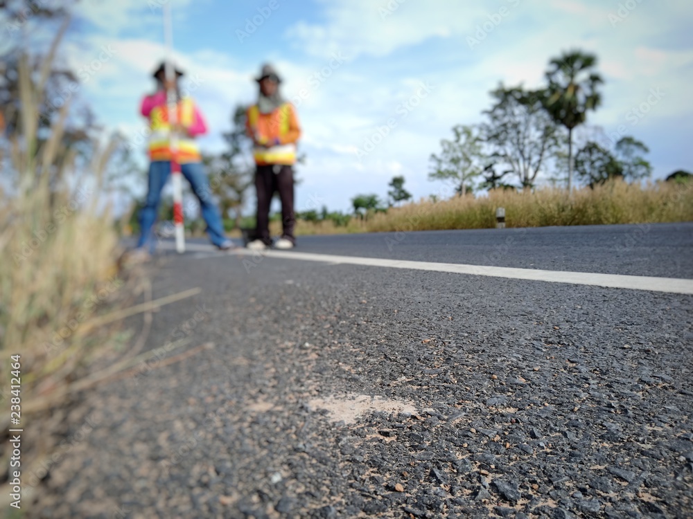 Route survey, photo blur Route survey, photo blur