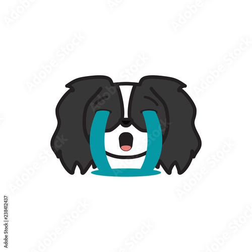 pekingese, emoji, sob multicolored icon. Signs and symbols icon can be used for web, logo, mobile app, UI, UX