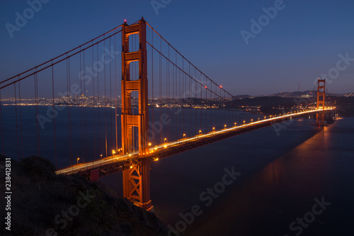 Fototapeta Naklejka Na Ścianę i Meble -  Golden Gate Bridge San Francisco California Night