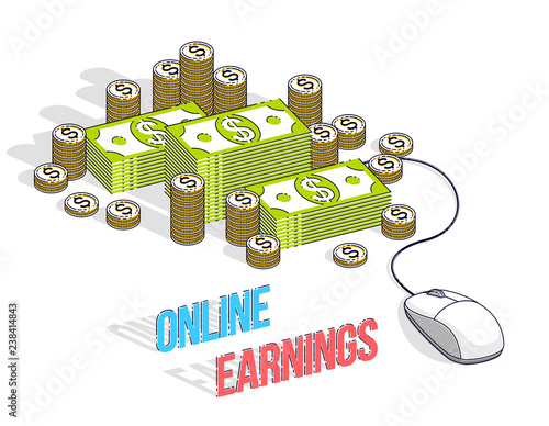 Online finance concept, web...