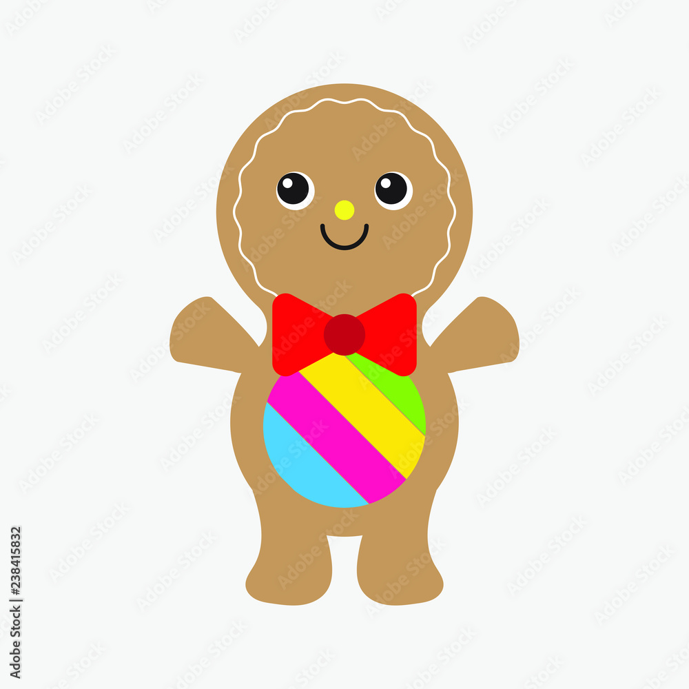 Obraz premium Illustration and icon Gingerbread cookie for pet dog