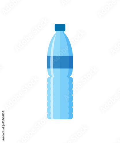 Standard water bottle illustration. Plastic, pure, drinking. Food and drinks concept. Vector illustration can be used for topics like food, supermarket, drinking, lifestyle