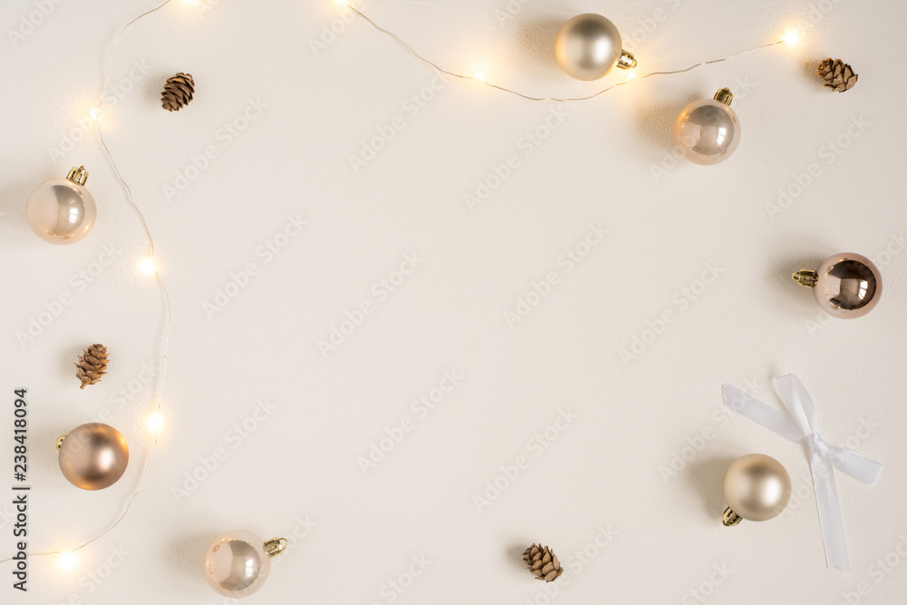 Obraz premium Christmas flat lay.