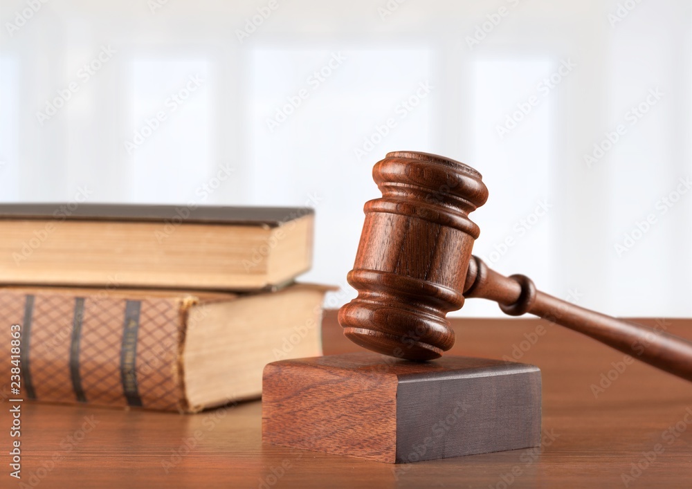 Justice Scales and books and wooden gavel on table. Justice Justice Scales and books and wooden gavel on table. Justice