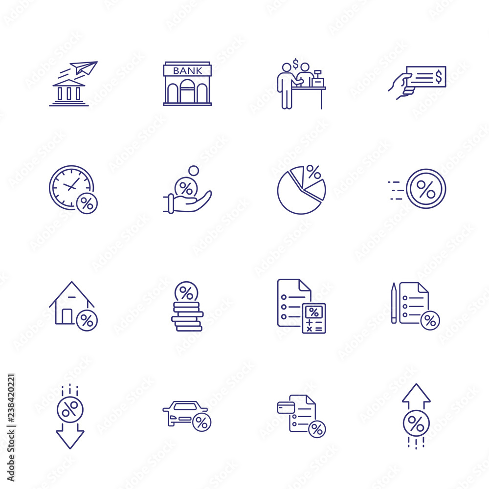 Mortgage icon set. Set of line icons on white background. Credit and money concept. Bank, credit, mortgage, money. Vector illustration can be used for topics like banking, investment, credit Mortgage icon set. Set of line icons on white background. Credit and money concept. Bank, credit, mortgage, money. Vector illustration can be used for topics like banking, investment, credit