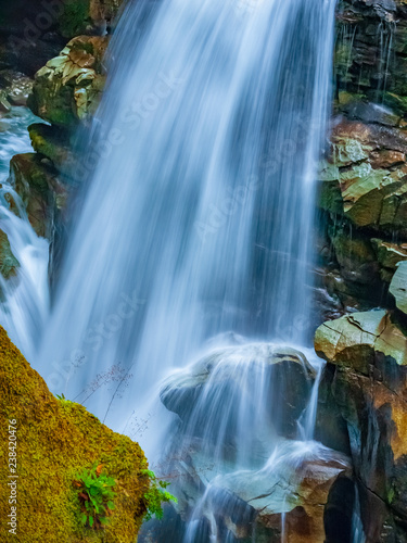 waterfall on rocks