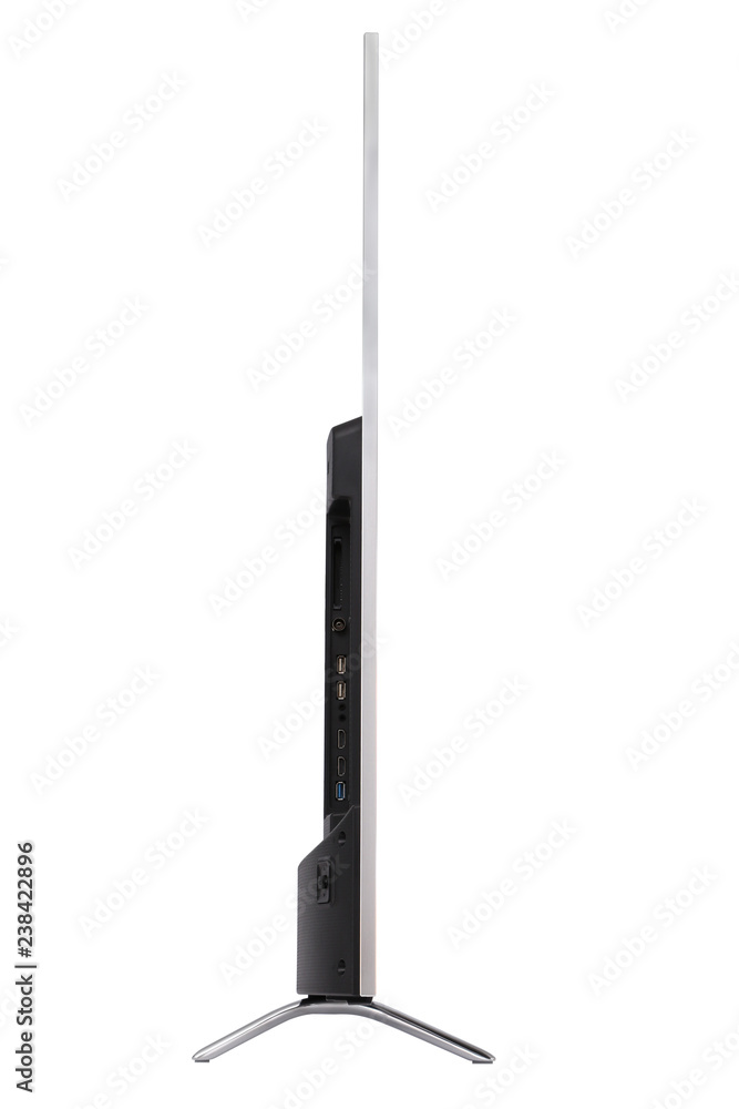 Black slim led tv side view Black slim led tv side view
