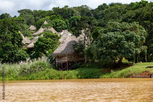 Embera Houses on Chagres River, Panamá