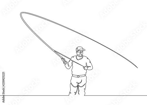 fisherman, morning, cast, throw,