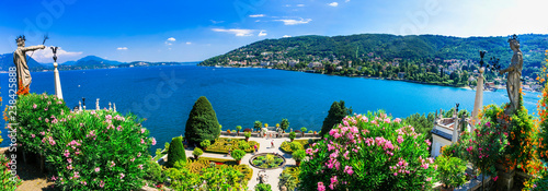 Lago Maggiore - beautiful "Isola bella" with ornamental floral gardens. Northen Italy