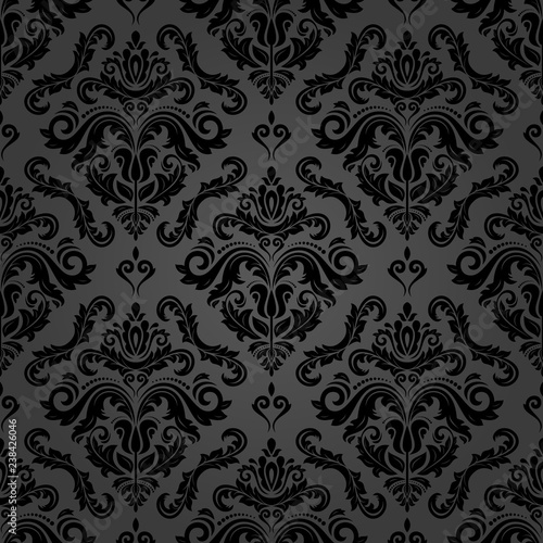 Orient vector classic dark pattern. Seamless abstract background with vintage elements. Orient background. Ornament for wallpaper and packaging