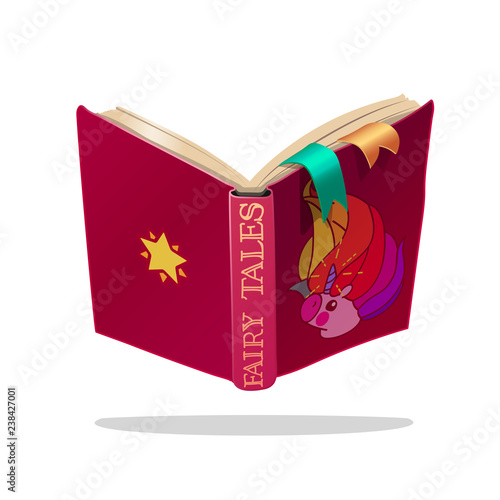 vector open book fairytale story