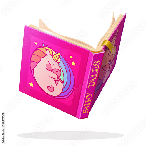 vector open book fairytale story