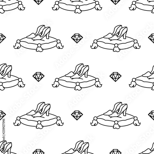 vector girlish seamless pattern