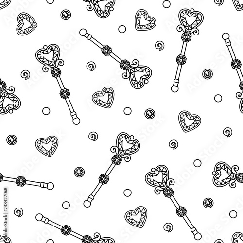 vector girlish seamless pattern