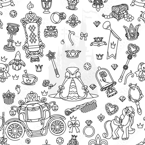 vector girlish seamless pattern