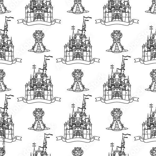 vector girlish seamless pattern