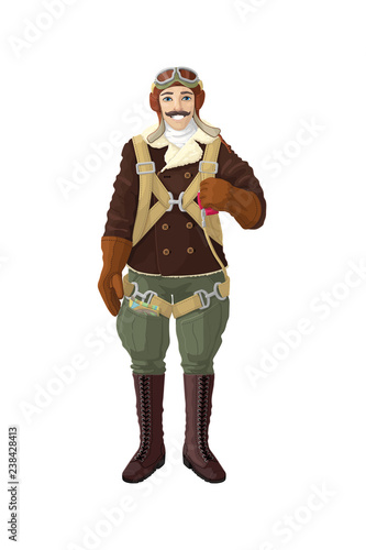 vector pilot cartoon character