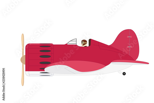 vector plane cartoon illustration