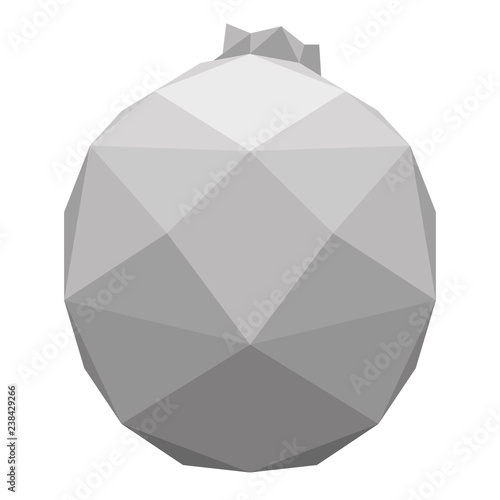 Isolated low poly guava fruit. Vector illustration design