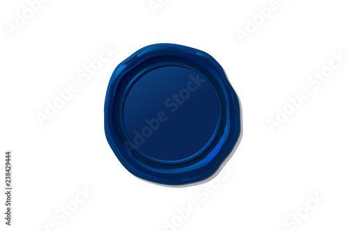 vector wax seal stamp shape