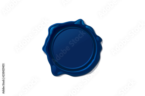 vector wax seal stamp shape