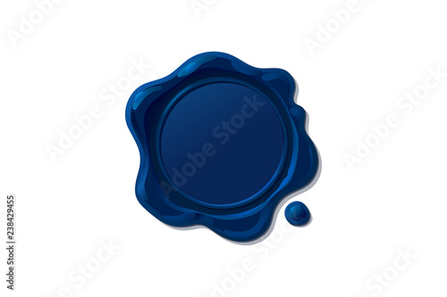 vector wax seal stamp shape