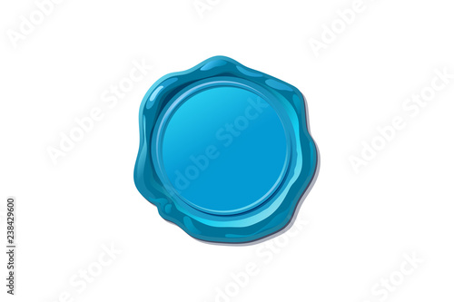 vector wax seal stamp shape