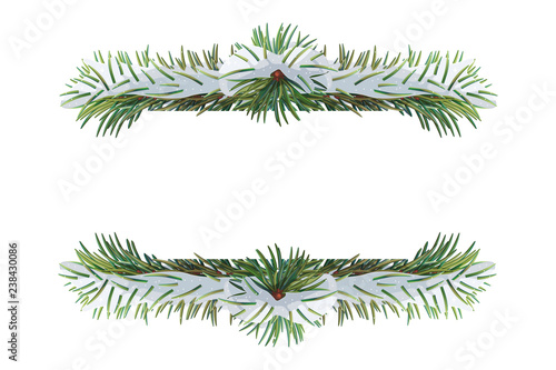 vector Christmas wreath border