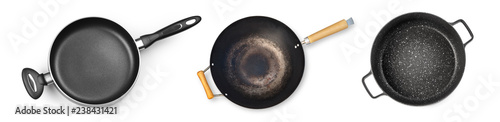 Pan with white background.