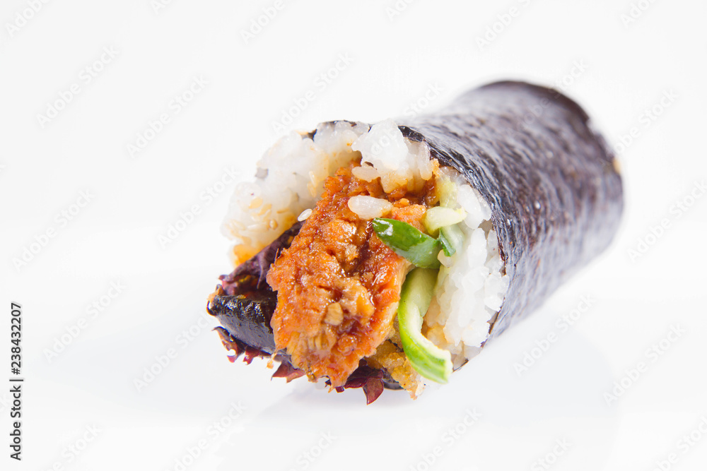 Sushi roll - japanese food isolated on white background Sushi roll - japanese food isolated on white background