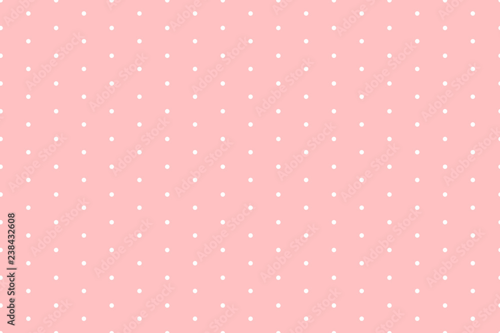 Polka dot pattern pink and white. Design for wallpaper, fabric, textile, wrapping. Simple background Polka dot pattern pink and white. Design for wallpaper, fabric, textile, wrapping. Simple background