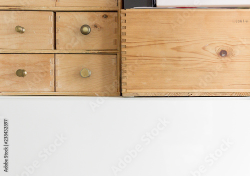 chest of drawers isolated on white background