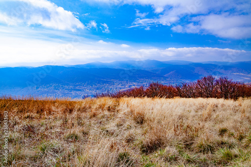 Landscape of autumnal peaks of the Carpathians.