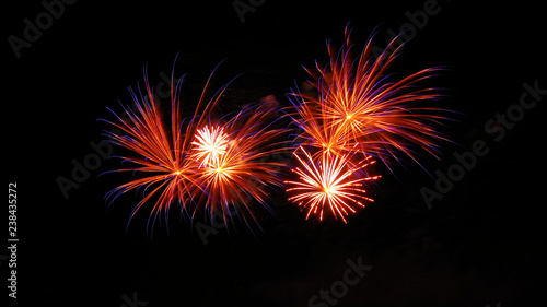 Feuerwerk - big fireworks  beautiful sparks in night  celebrate new year