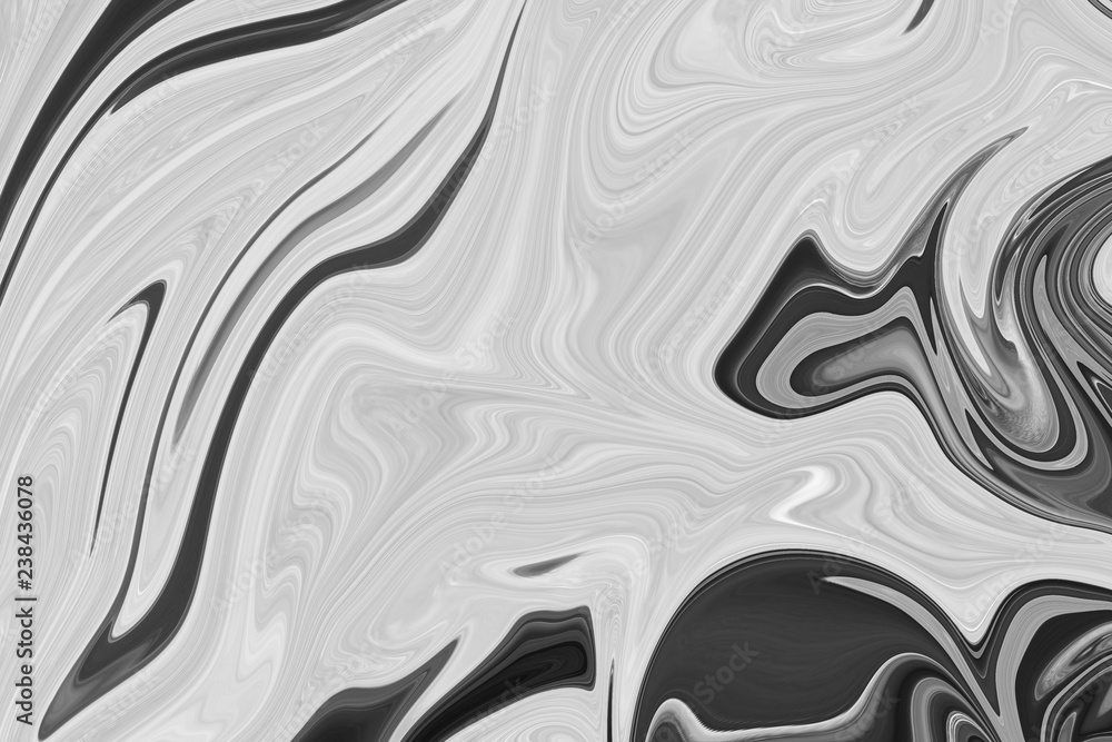 Obraz premium Abstract Gray Black and White Marble Ink Pattern Background. Liquid Abstract Pattern With Black, White, Grey Graphics Color Art Form.