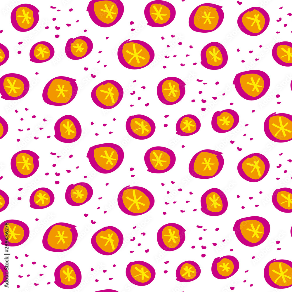 Naive simple hand drawn polka dot seamless pattern Naive simple hand drawn polka dot seamless pattern