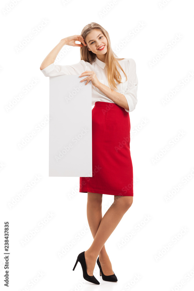 The girl with a blank form The girl with a blank form