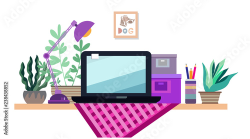 Work table with computer1