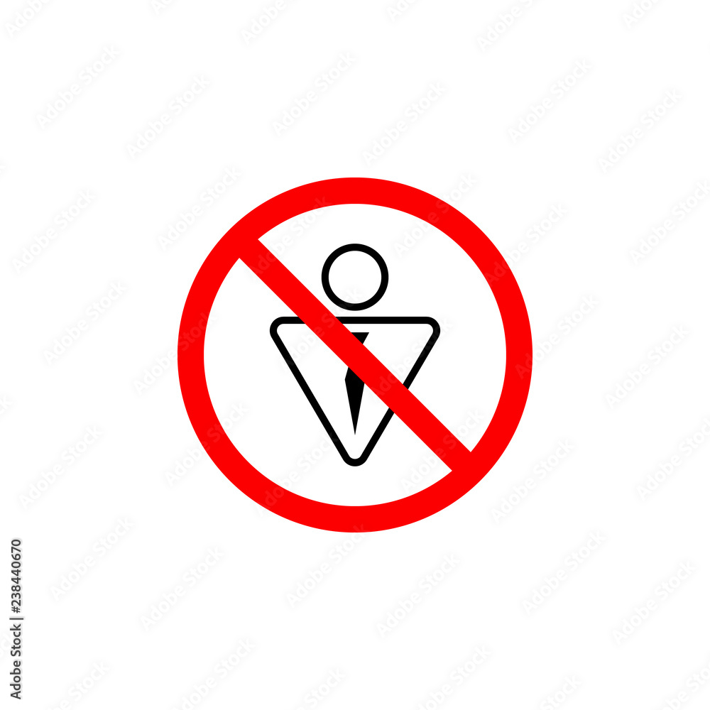 Forbidden man icon can be used for web, logo, mobile app, UI, UX Forbidden man icon can be used for web, logo, mobile app, UI, UX
