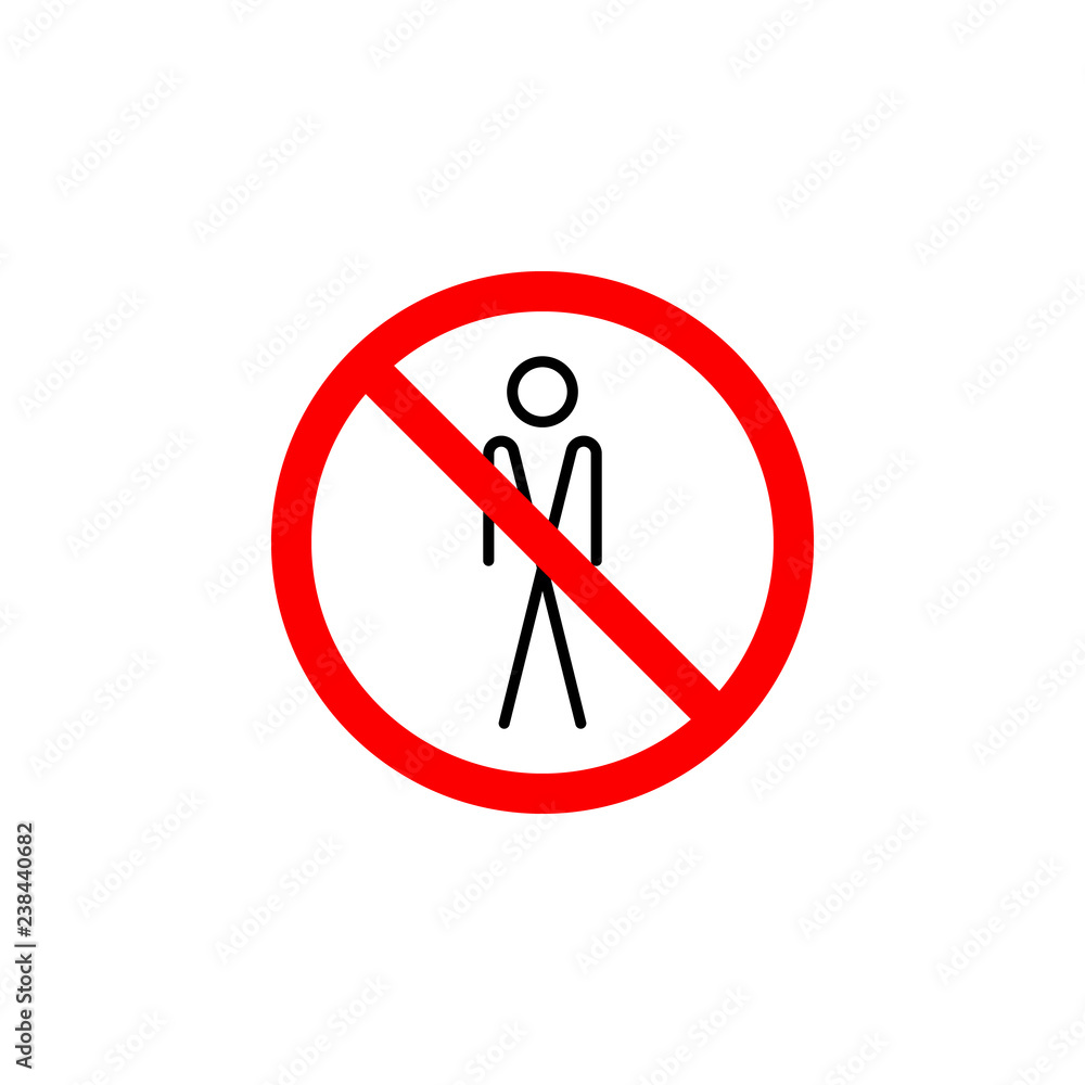 Forbidden man icon can be used for web, logo, mobile app, UI, UX Forbidden man icon can be used for web, logo, mobile app, UI, UX