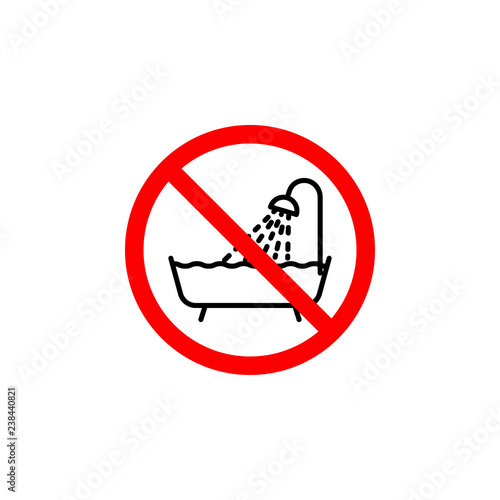 Forbidden shower, vanne icon can be used for web, logo, mobile app, UI, UX